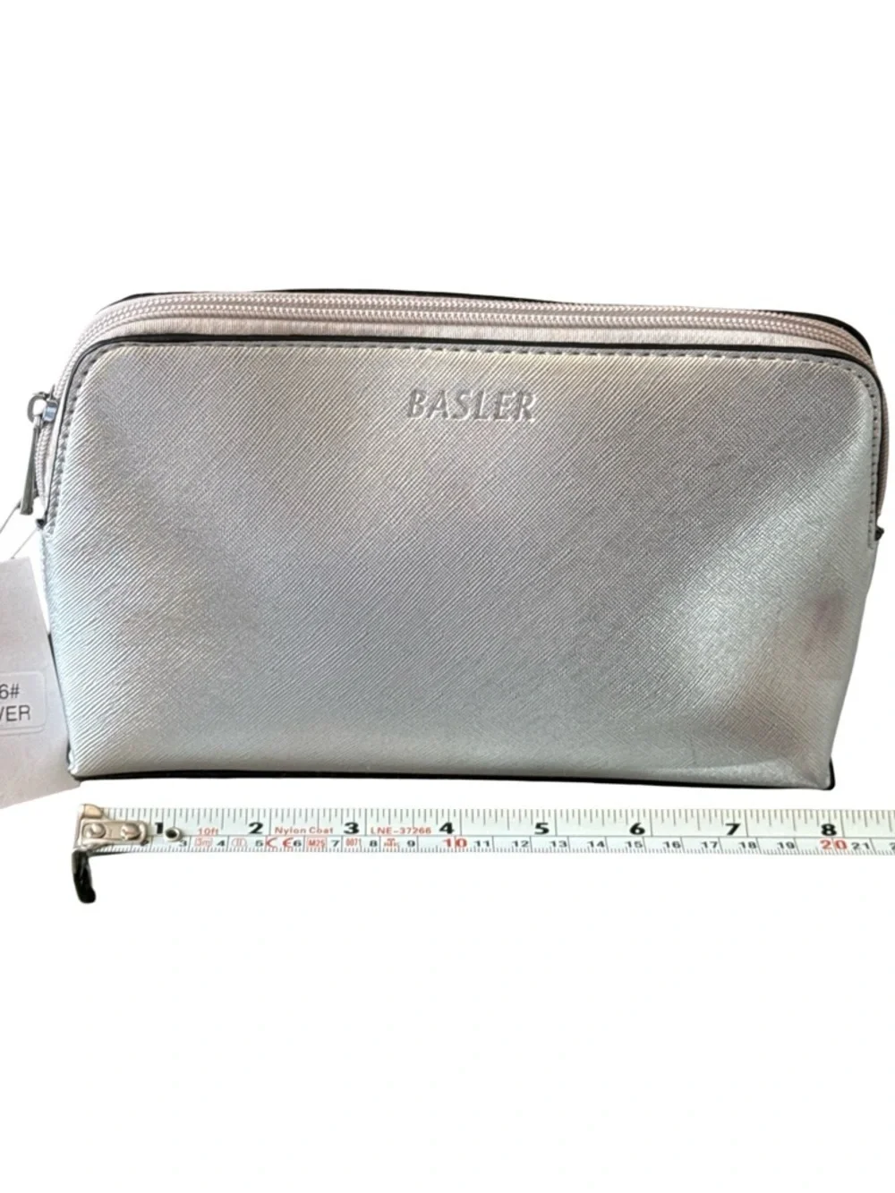 BASLER Silver Travel Cosmetic Bag